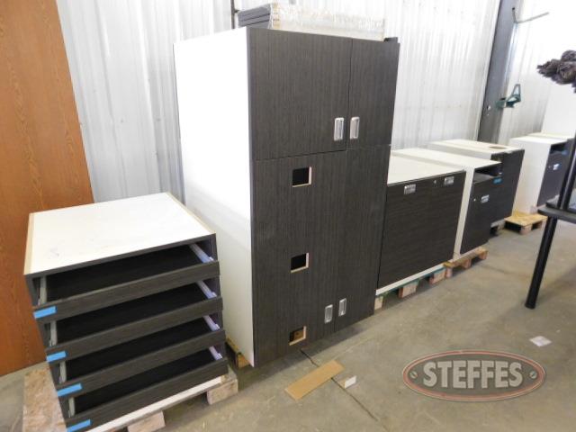 (7) Piece set: storage cabinets, 